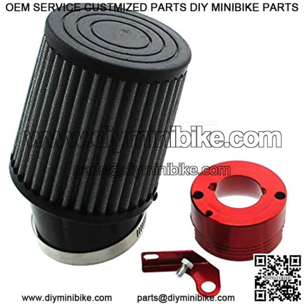 Air Filter Red Adapter For Honda 11Hp 13Hp GX340 GX390 Clone Engine Go Kart Predator 301cc 420cc Golf Carts Mud Boats Lawnmowers Minibikes Powered Paragliders GX270s 13/15hp Chinese OHVs