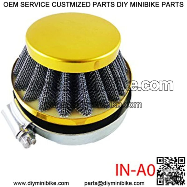 58mm Air Filter for 47cc 49cc Mini Pocket Dirt Bike Minimoto B1 Replica Racing Bike Engine (Yellow) - Image 2