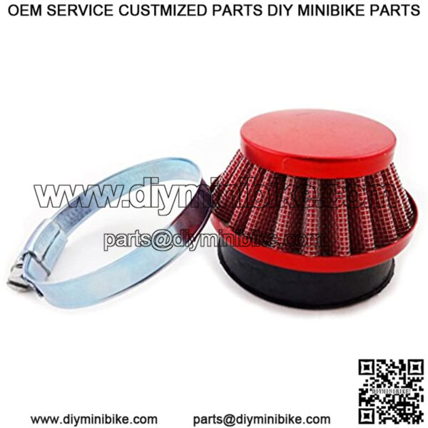 Red 58mm Air Filter for Gas Motorized Bicycle Mini Moto Pocket Bike