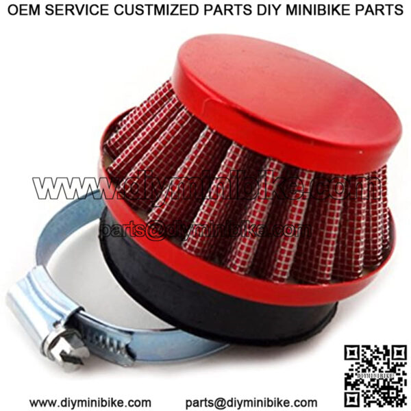 Red 58mm Air Filter for Gas Motorized Bicycle Mini Moto Pocket Bike - Image 3