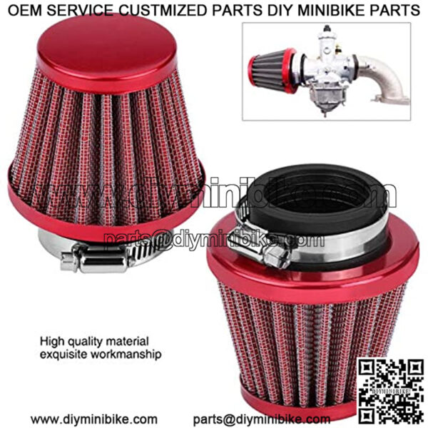 38mm Air Filter Intake Induction Kit for Most Dirt Pit Bike Mini Motocross Motoycle Engine (Red) - Image 2