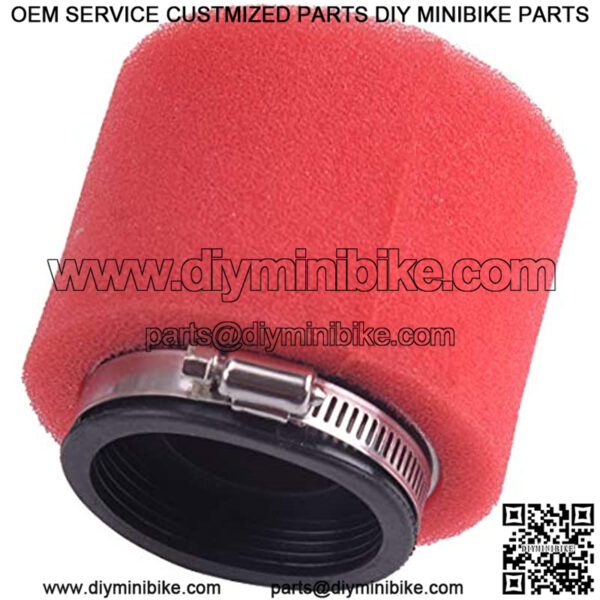 58mm Double Foam Straight Air Filter Fit for ATV Quad Mini Dirt Bike Motorcycle Scooter Size: 8.5x9cm