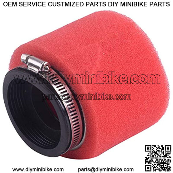 58mm Double Foam Straight Air Filter Fit for ATV Quad Mini Dirt Bike Motorcycle Scooter Size: 8.5x9cm - Image 3