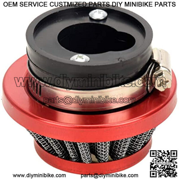 42mm 43mm 44mm Air filter Cleaner Stack Fuel filter for 47cc 49cc Mini ATV Quad Dirt Pocket Bike Cag MAT1 MAT2 Mini Moto Pit Dirt Bike Moped G-Scooter Motocross Parts Red - Image 3