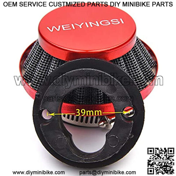 42mm Air Filter 47cc 49cc 2 Stroke Super Pocket Bike Upgrade Kit Mini Dirt Bike ATV Quad Aluminium Air Filter Set - Image 2