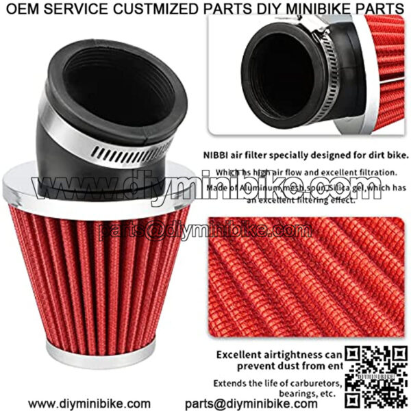 48mm Air Filter??Motorcycle Air Filter High Performance Air Filter for Pit Bike HONDA YAMAHA SUZUKI KAWASAKI KTM ATV SSR TTR Dirt Bike Mini Bike GY6 AJS - Image 5