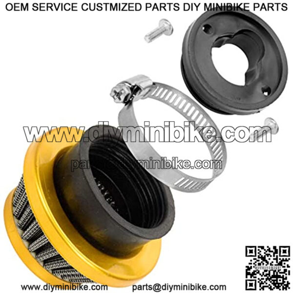 44mm 42mm 43mm Air filter Cleaner Stack Fuel filter for 47cc 49cc Mini ATV Quad Dirt Pocket Bike Cag MAT1 MAT2 FS529 FS509 Mini Moto Pit Dirt Bike Moped Scooter Motocross Parts Golden - Image 3