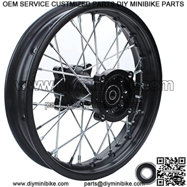 Mini Bike 3.00-12 80/100-12 Rear Wheel Rim 12-15mm Bearing Assembly For Dirt Pit Bike Hub SSR TTR CRF 18.5-12