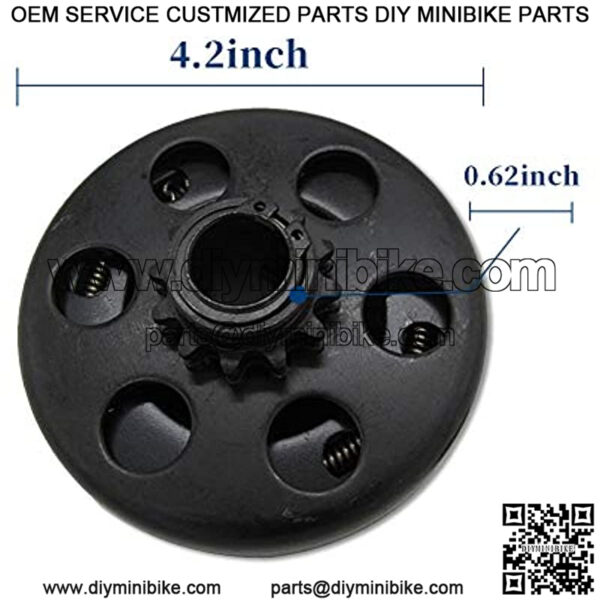 Centrifugal Clutch, Go Kart Clutch 5/8 Bore 11T for 35 Chain, Up to 6.5 HP, Perfect for Go Kart, Minibike and Fun Kart Engine 5/8 Bar - Image 3