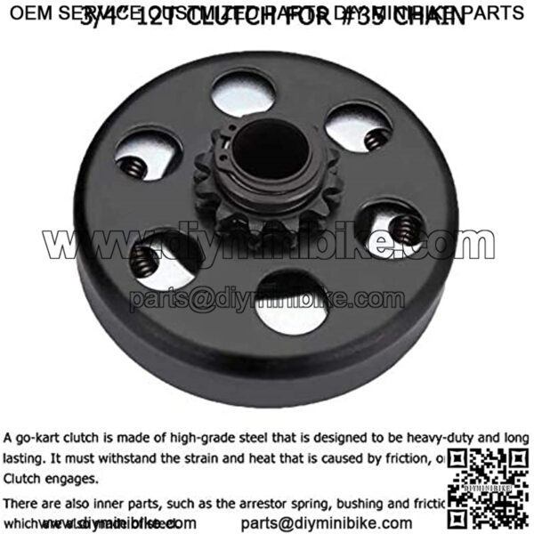 Centrifugal Clutch 3/4" Bore 12 Tooth 35 Chain for Go Kart Mini Bike Fun Kart 2-7 HP Engine Fits for Honda GX160 GX200 GX140 GX120 GC160 GC19 - Image 2