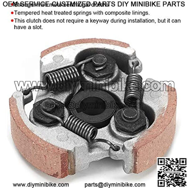 Mini Pocket Bike Clutch, Waterproof 3-Shoes Centrifugal Clutch Replacement Fits for 47cc 49cc Mini Moto for Dirt Bike ATV - Image 2