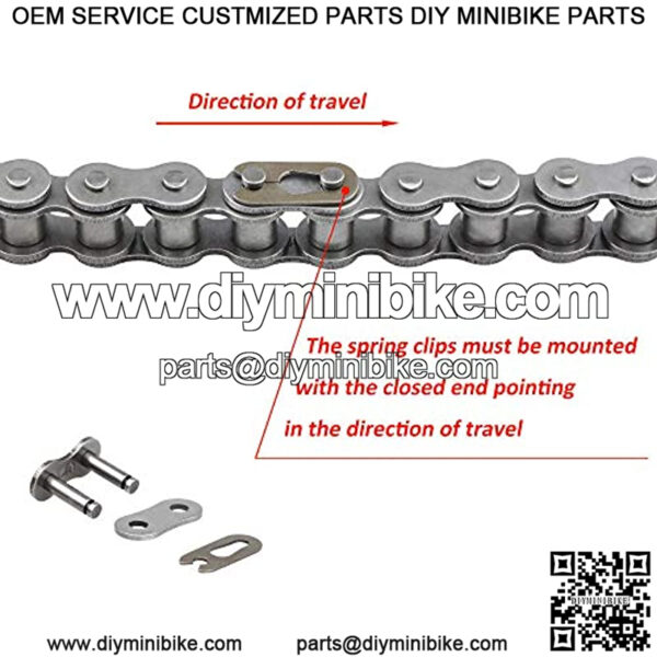 Roller Chain Connector Link #40 Mini Bike Chain Connecting Links 10PACK - Image 2