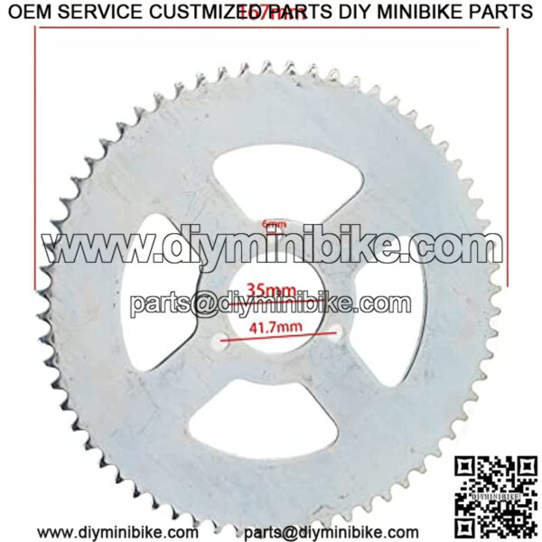 Steel Rear Sprocket 64 Teeth T8F 35mm For 47cc 49cc Mini Moto ATV Quad Pocket Bike Scooter - Image 3