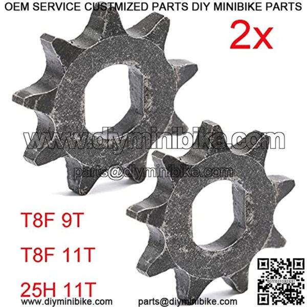 9T 11T Front Sprocket for T8F 25H Chain 2 Stroke 43cc 47cc 49cc Dirt Bike Scooter ATV Parts Mini Pocket Bikes 2Pcs (Color : 25H 11T) - Image 3