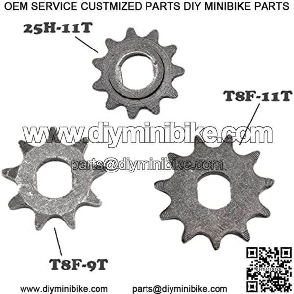 9T 11T Front Sprocket for T8F 25H Chain 2 Stroke 43cc 47cc 49cc Dirt Bike Scooter ATV Parts Mini Pocket Bikes 2Pcs (Color : 25H 11T) - Image 4