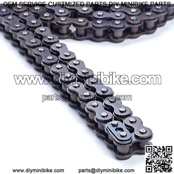 420 Motorcycle Chain - 420 Standard Roller Chain for 110cc 125cc Go kart Dirt Pit Bike ATV Quad Scooter Mini Bike, Total 132 Links, Free Chain Breaker Included - Image 2