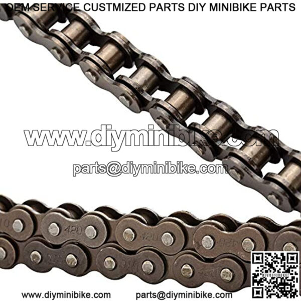 420 Motorcycle Chain - 420 Standard Roller Chain for 110cc 125cc Go kart Dirt Pit Bike ATV Quad Scooter Mini Bike, Total 132 Links, Free Chain Breaker Included - Image 3