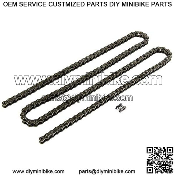 Replacement Drive Chain Compatible with Coleman CT100U 98cc 100cc 3HP Mini Trail Bike Part - Image 2