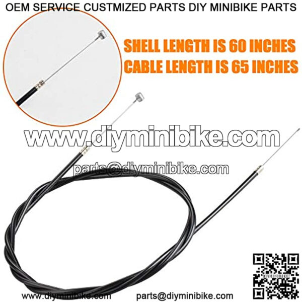 60" UNIVERSAL THROTTLE CABLE Compatible with Go Kart Cart Go-Cart Minibike Mini Bike ATV Cycle - Image 3