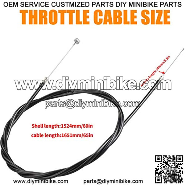 60" UNIVERSAL THROTTLE CABLE Compatible with Go Kart Cart Go-Cart Minibike Mini Bike ATV Cycle - Image 4