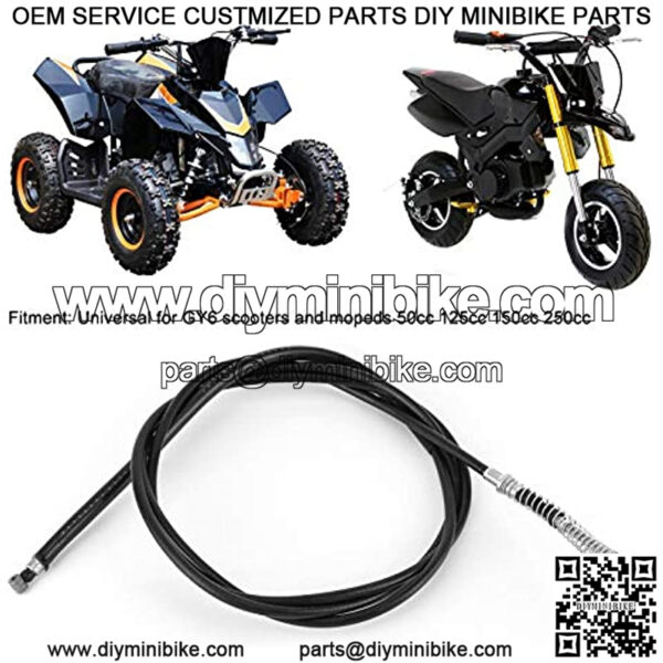 75.6" Rear Brake Cable, Universal Rear Drum Brake Cable Fit for GY6 Chinese Scooter Mopeds 50cc 125cc 150cc 250cc Mini Bike ATV Scooter Dirt Bike - Image 2