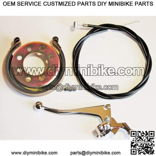 New Mini Bike Brake Kit With Band, Drum, Cable Set And Professional Lever.