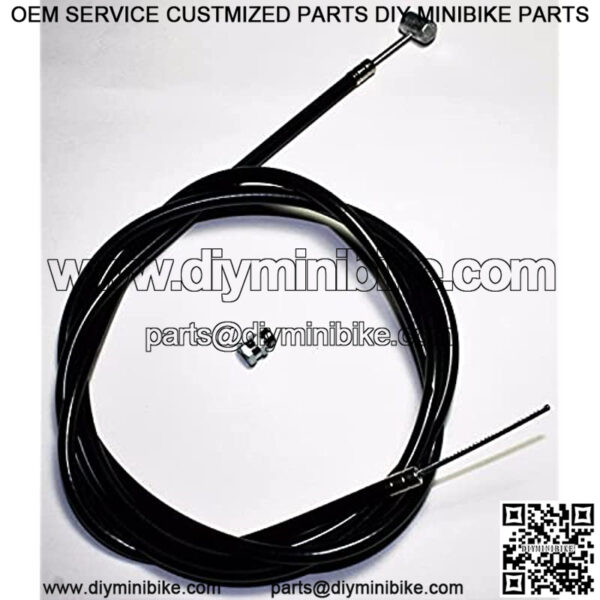 Go Kart Mini Bike Brake Cable 64" long with 3/8" barrel & Wire Stop.