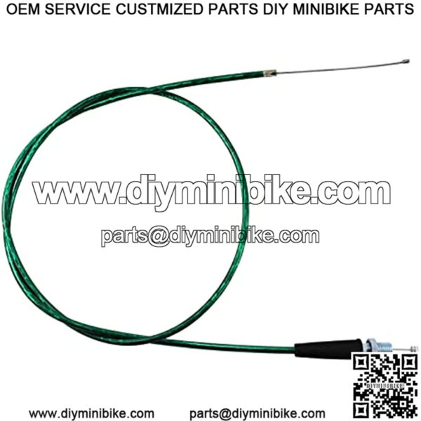 PRO BAT 50 inches Throttle Cable with Straight Tip for Mini Baja MBX10 MBX11 MB165 MB200 5.5HP 6.5HP196cc Mini Bike Parts Green