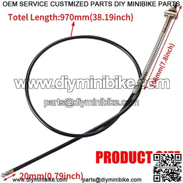 Drum Brake Cable, 38.17"Brake Cable Compatible with 50cc 70cc 90cc 110cc 125cc 150cc CRF50 Pit Dirt Bike - Image 3