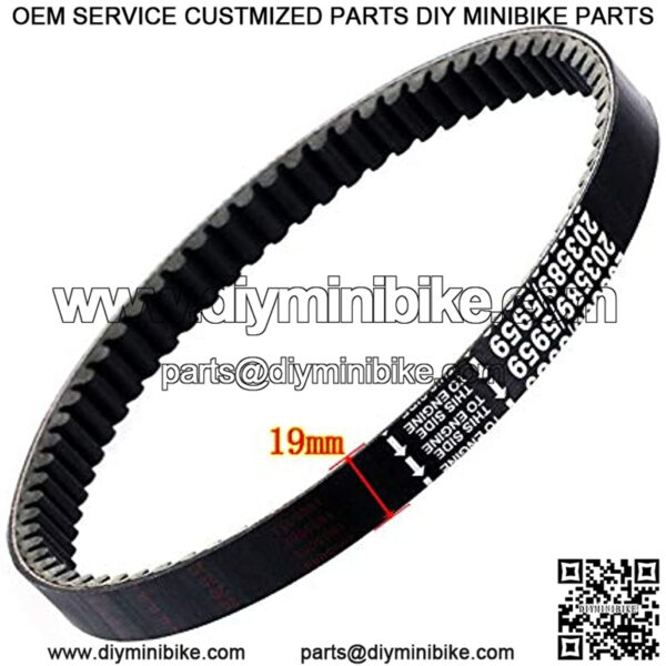 2 PCS Drive Belt Compatible with Coleman KT196 Go Kart Powersports KT196cc 4 Wheelers 196cc 6.5HP Gokart Buggy Mini Bike - Image 2