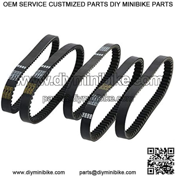 5 PCS Asymmetrical Torque Converter Belt for Mini Bike Go Kart 30 Series Replacement Belt Professional Go Kart Accessories