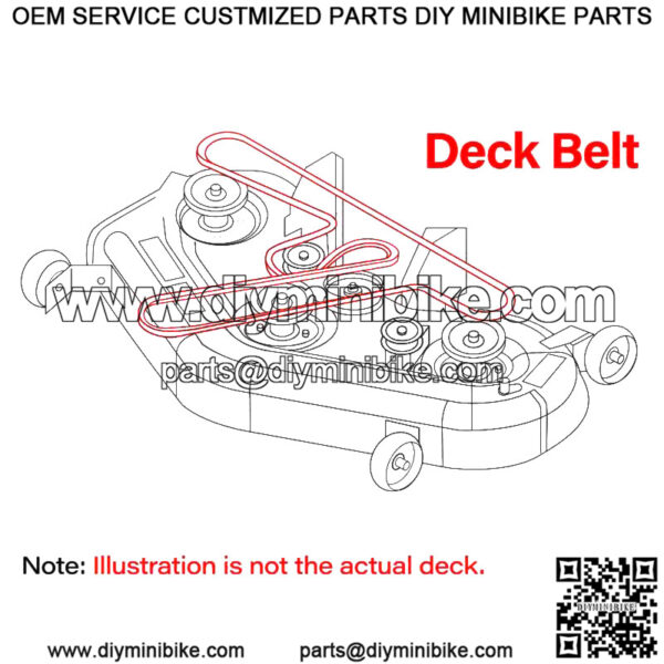 Mower Deck Drive Belt For John Deere 135 42 44 46" D100 D105 D110 D120 44" Deck - Image 2