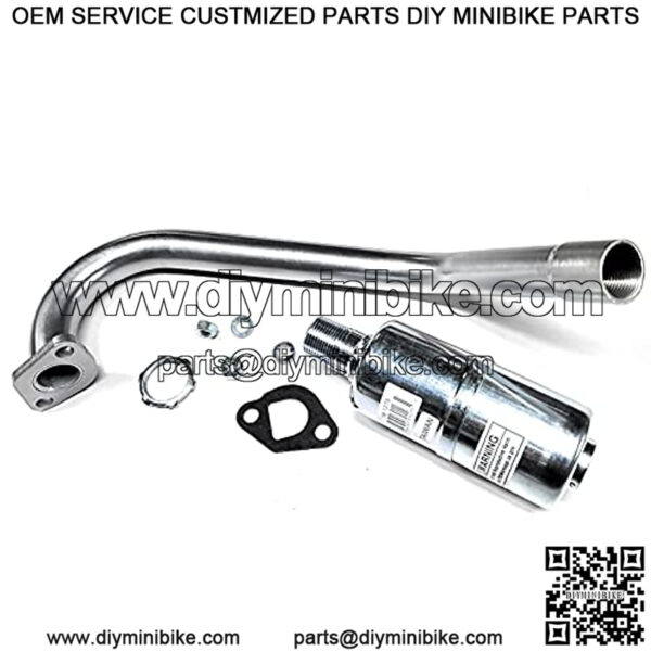 Exhaust with Muffler for: Coleman CT200U-EX Camo 196cc/6.5HP Gas Mini Bike.