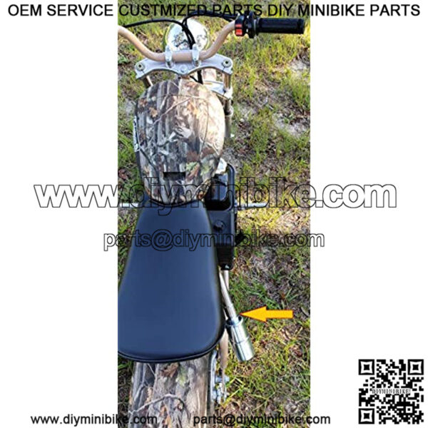 Exhaust with Muffler for: Coleman CT200U-EX Camo 196cc/6.5HP Gas Mini Bike. - Image 3