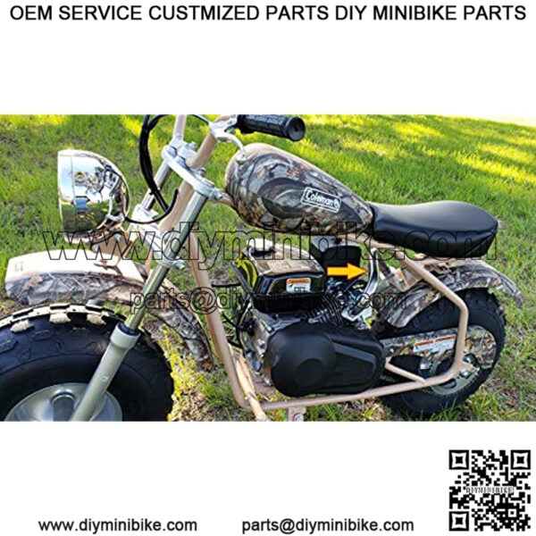 Exhaust with Muffler for: Coleman CT200U-EX Camo 196cc/6.5HP Gas Mini Bike. - Image 4