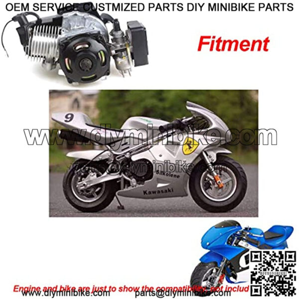 47cc 49cc 2 Stroke Engine Pocket Bike Mini Quad Exhaust Pipe Muffler with Expansion Chamber,7% coupon applied at checkout,with coupon - Image 3