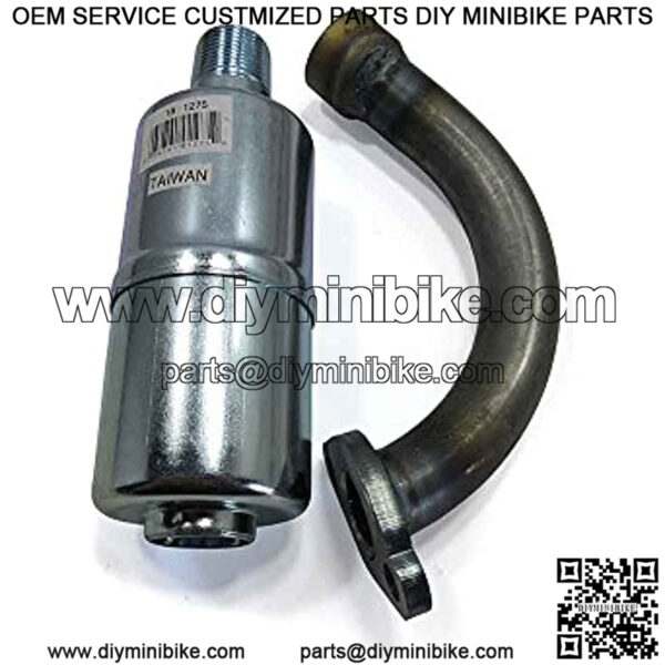 OMB Warehouse Exhaust Header w/Muffler for Coleman CT200U Mini Bike