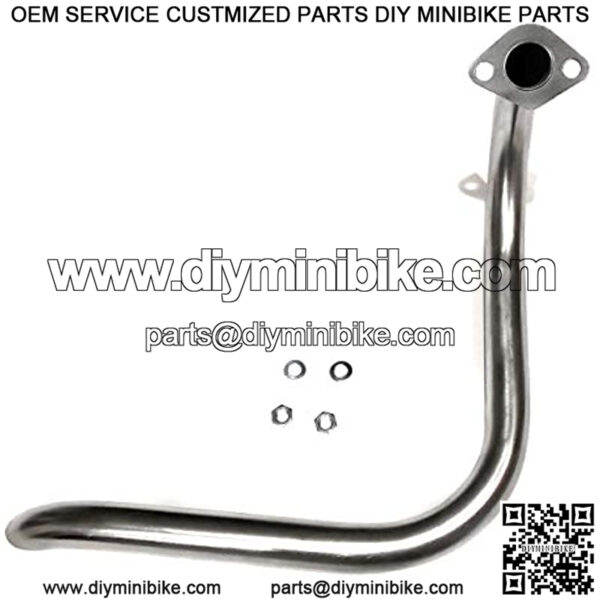 Mini Bike Custom Exhaust Header Pipe for Predator 212cc & Honda GX200. - Image 4