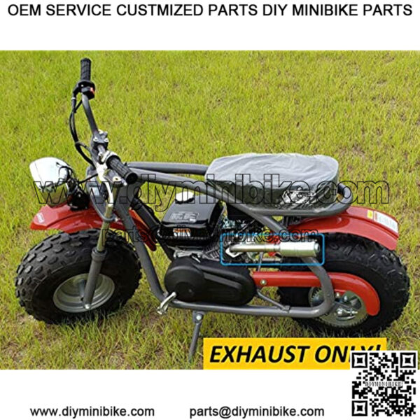 Exhaust with Muffler for: Coleman BT200x Mini Bike. - Image 2