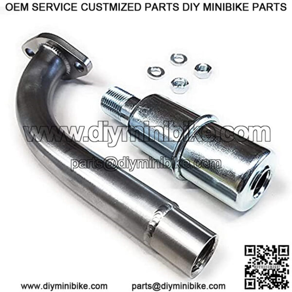 Exhaust With Muffler for: Coleman ct100u / cc100x Mini bike.