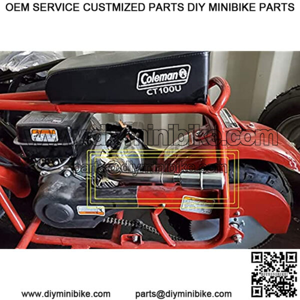 Exhaust With Muffler for: Coleman ct100u / cc100x Mini bike. - Image 3