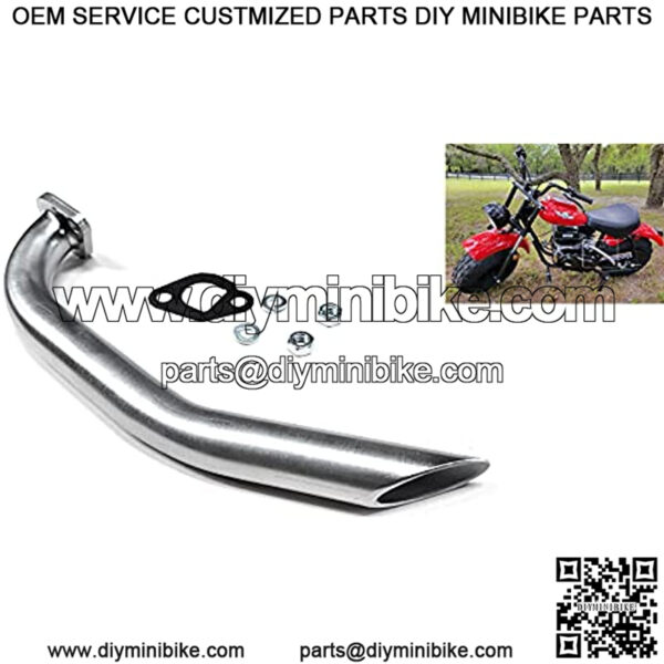 Exhaust Header pipe for Massimo Motor Warrior200 196CC Mini Bike, COLEMAN BT200X, COLEMAN CT200U, COLEMAN CT200U-EX.