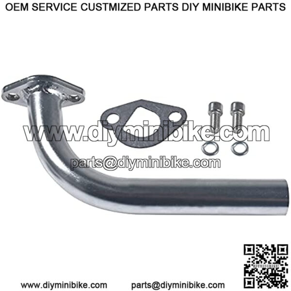 Exhaust Pipe for 212cc, GX160, GX200. Go Kart & Mini Bikes