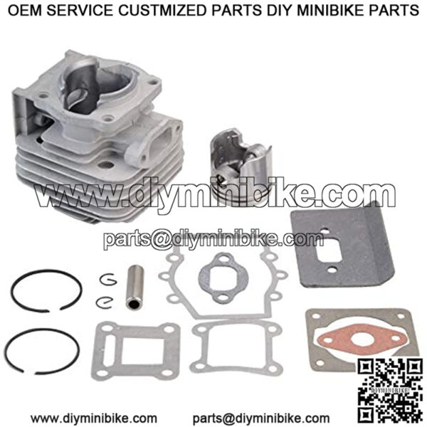 40mm Bore Complete Cylinder Kit with Piston for 2 Stroke 43cc Gas Scooter Pocket Bike Mini