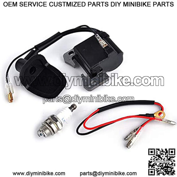 44mm Bore Cylinder Top End Kit Replacement for 2 Stroke 47cc 49cc Mini Quad Pocket Bike Ignition Coil Spark Plug 12mm Wrist Pin - Image 5