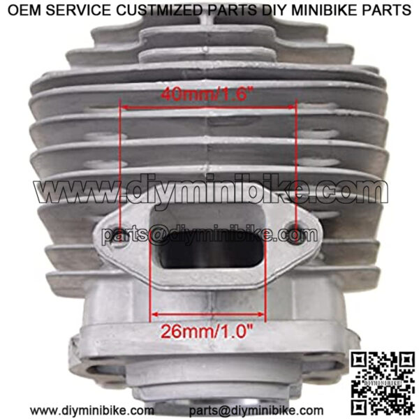 40mm Big Bore Cylinder Replacement for 2 Stroke 43cc 47cc 49cc Engine Mini ATV 4 Wheeler Quad Pocket Bike - Image 2