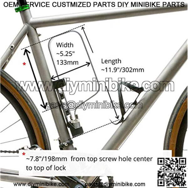 Mini+ Titanium Bike Locks. This Bicycle U Lock with Mounting Clip is Heavy Duty, Lightweight & High Security. Features Disc-Style U-Locks with 2 Keys (4"/102mm Wide, 8"/203mm Long) - Image 5