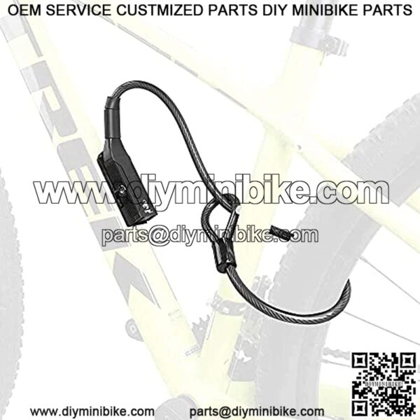 Bike Mini Pump with Bike Anti-Theft Cable Lock - Image 5