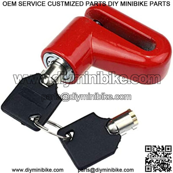 Small Bike Pump Portable Bicycle Lock Frame Wheel with Plastic Disc Key Lock & Brake Bike Accessories Mini Bike Frame