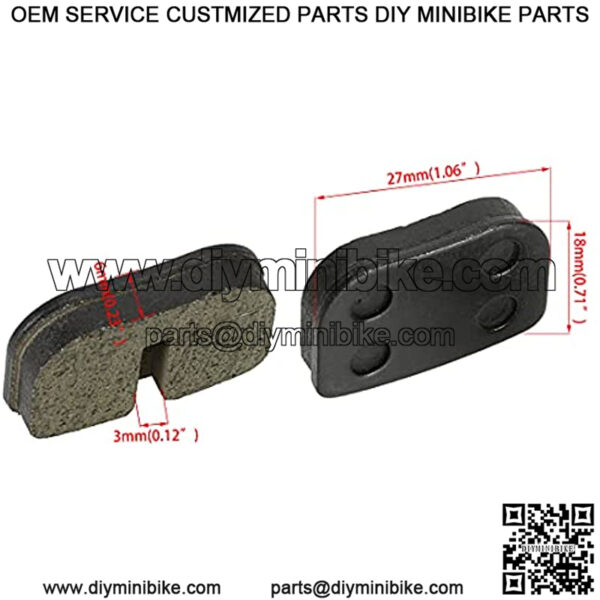 Disc Brake Pads for 97cc 2.8HP Motovox MBX10 MBX11 MM-B80 MM-B105 Coleman CT100U CC100X Doodle Bug DB30 DN65 Hensim Blitz Dirt Bug Racer MVS10 Electric Razor MX500 SX500 Trail Mini Bike - Image 4